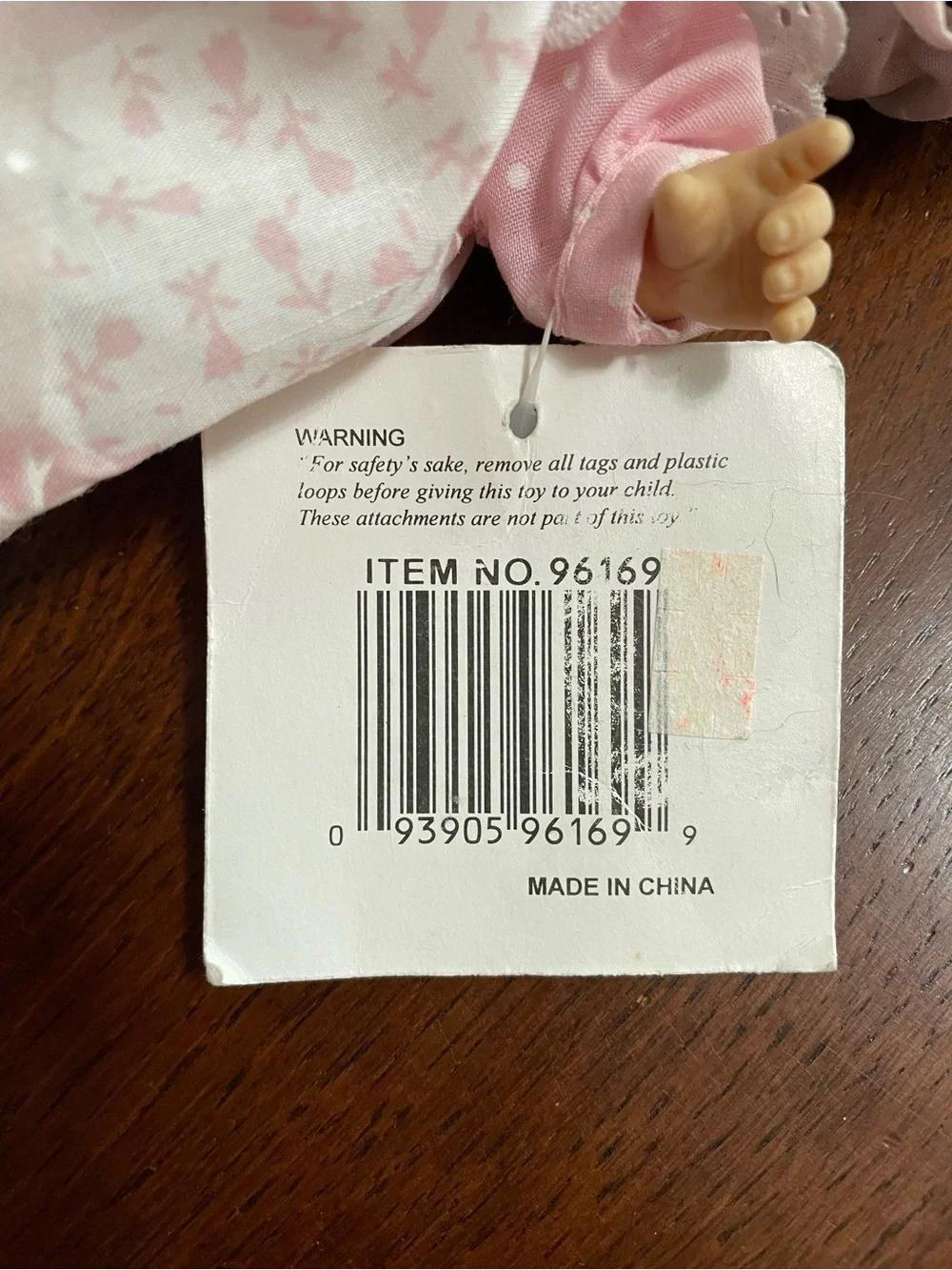 1990s Palm Pals Bean Bag Kids Baby Doll with Bonnet